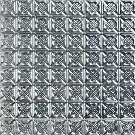 Chain Mail 2 ft. x 2 ft. Tin Style Nail Up Ceiling Tile in Lacquered Steel  (48 sq. ft./case), 12PK